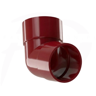 Kolano rury spustowej PVC ⌀ 90 firmy KROP kolor czerwony